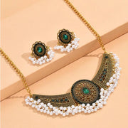 Indian Jewelry Sets for Women Indian Wedding Bridal Traditional Bohemian Jewellery Set Antique Oxidized Ethnic Party Prom Wear Statement Necklace Earring