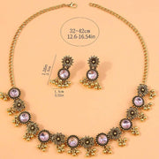 Indian Jewelry Sets for Women Indian Wedding Bridal Traditional Bohemian Jewellery Set Antique Oxidized Ethnic Party Prom Wear Statement Necklace Earring