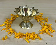 Crafts of India : Pure Brass Devdas Akhand Diya Deepak, Puja Dia, Oil Lamp, Traditional Design for Pooja Room, Home Décor, Diwali/Navratri/Festival Gift