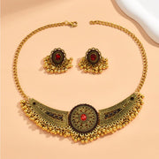 Indian Jewelry Sets for Women Indian Wedding Bridal Traditional Bohemian Jewellery Set Antique Oxidized Ethnic Party Prom Wear Statement Necklace Earring