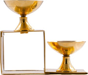 Traditional Brass Panch Aarti Diya for Puja Essential Pooja Article for Aarti Arti Deepak Deepam for Home Temple Décor Accessory Gifts (Panch Aarti Diya)