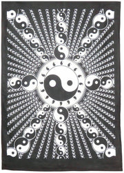 AVA Collections Tapestry Multicoloured Wall Hanging Psychedelic Tapestries Indian Cotton Poster Picnic Sheet Wall Decor Blanket Wall Art Hippie Bedroom Décor (Purple, Meditation Yoga)