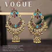 GAUEIOUR Indian Earrings,Vintage Indian Wind Bell Pendant Alloy Earring, Women Ethnic Fashion Jewelry Earring, Personality Souvenir Earrings, Indian Jewelry