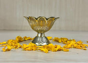 Crafts of India : Pure Brass Devdas Akhand Diya Deepak, Puja Dia, Oil Lamp, Traditional Design for Pooja Room, Home Décor, Diwali/Navratri/Festival Gift