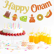 Happy Onam Banner, Hindu Harvest Festival Decorations, Indian Traditional Onam Party Decorations, pre-strung