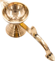 Traditional Brass Panch Aarti Diya for Puja Essential Pooja Article for Aarti Arti Deepak Deepam for Home Temple Décor Accessory Gifts (Panch Aarti Diya)