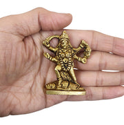 Crafts of India Lord Vishnu Small Brass Statue - Divine Décor, 3-inch Handcrafted Hindu Sculpture for Home Altar and Spiritual Spaces