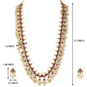 Aheli Wedding Wear Gold Tone Goddess Engraved on Coin Long Necklace Set South Indian Traditional Bollywood Fashion Jewelry Set for Women