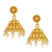 Aheli Wedding Wear Gold Tone Goddess Engraved on Coin Long Necklace Set South Indian Traditional Bollywood Fashion Jewelry Set for Women