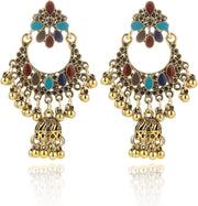 GAUEIOUR Indian Earrings,Vintage Indian Wind Bell Pendant Alloy Earring, Women Ethnic Fashion Jewelry Earring, Personality Souvenir Earrings, Indian Jewelry