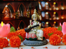BangBangDa Hindu Lord Saraswati Idol Statue - 5.1
