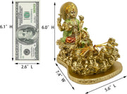 Hindu God Lord Surya Statue - India Home Temple Mandir Puja Idol Murti Pooja Item - Indian Diwali Holi Item Religious Handicraft Figurine