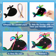 JULMELON 36 PCS Diwali Crafts, Rainbow Scratch Art DIY Scratch Paper Cards Magic Color Diwali Gifts Arts and Craft Kits Bulk Happy Diwali Party Favors School Activities Games