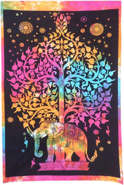 AVA Collections Tapestry Multicoloured Wall Hanging Psychedelic Tapestries Indian Cotton Poster Picnic Sheet Wall Decor Blanket Wall Art Hippie Bedroom Décor (Purple, Meditation Yoga)