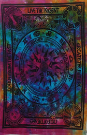 AVA Collections Tapestry Multicoloured Wall Hanging Psychedelic Tapestries Indian Cotton Poster Picnic Sheet Wall Decor Blanket Wall Art Hippie Bedroom Décor (Purple, Meditation Yoga)