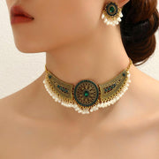 Indian Jewelry Sets for Women Indian Wedding Bridal Traditional Bohemian Jewellery Set Antique Oxidized Ethnic Party Prom Wear Statement Necklace Earring
