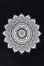 AVA Collections Tapestry Multicoloured Wall Hanging Psychedelic Tapestries Indian Cotton Poster Picnic Sheet Wall Decor Blanket Wall Art Hippie Bedroom Décor (Purple, Meditation Yoga)