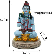 Hindu God Lord Shiva Statue - 5.7”H Shiva Idol Murti Pooja Item Puja Diwali Gifts for Indian Wedding Baby Shower Housewarming Gifts Altar Meditation Yoga Room Spiritual Decor