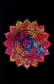 AVA Collections Tapestry Multicoloured Wall Hanging Psychedelic Tapestries Indian Cotton Poster Picnic Sheet Wall Decor Blanket Wall Art Hippie Bedroom Décor (Purple, Meditation Yoga)