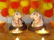 BangBangDa Hindu God Cow Nandi Figurines - 4.5