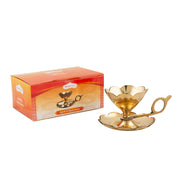 Shubhkart Handmade Solid Brass Indian Oil Lamp Pyali Diya for Puja & Other Religious Rituals | Home Décor, Office & Temples | Festive Gifts (Large)