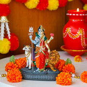 alikiki Hindu Shiva Shakti Statue – 6.5”H Indian God Idol Lord Shiva Murti Item Home Office Temple Mandir Shrine Altar Pooja Decor India Diwali Puja Gifts for Friends Relative