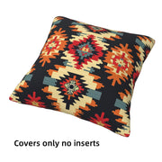 HOSTECCO Aztec Tribal Cushion Covers 45x45 cm Pack of 4 Ethnic Geometric Cushion Cases Western Decorative Pillow Cases for Sofa Bed