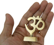 Crafts of India Handcrafted Brass Om/Aum Table Top Decor - Elegant Spiritual Yoga Meditation Symbol for Home or Office