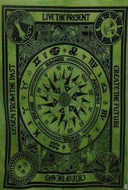 AVA Collections Tapestry Multicoloured Wall Hanging Psychedelic Tapestries Indian Cotton Poster Picnic Sheet Wall Decor Blanket Wall Art Hippie Bedroom Décor (Purple, Meditation Yoga)