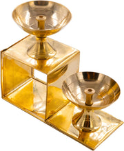 Traditional Brass Panch Aarti Diya for Puja Essential Pooja Article for Aarti Arti Deepak Deepam for Home Temple Décor Accessory Gifts (Panch Aarti Diya)