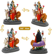 alikiki Hindu Shiva Shakti Statue – 6.5”H Indian God Idol Lord Shiva Murti Item Home Office Temple Mandir Shrine Altar Pooja Decor India Diwali Puja Gifts for Friends Relative