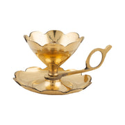 Shubhkart Handmade Solid Brass Indian Oil Lamp Pyali Diya for Puja & Other Religious Rituals | Home Décor, Office & Temples | Festive Gifts (Large)