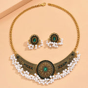 Indian Jewelry Sets for Women Indian Wedding Bridal Traditional Bohemian Jewellery Set Antique Oxidized Ethnic Party Prom Wear Statement Necklace Earring