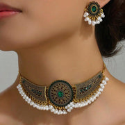 Indian Jewelry Sets for Women Indian Wedding Bridal Traditional Bohemian Jewellery Set Antique Oxidized Ethnic Party Prom Wear Statement Necklace Earring