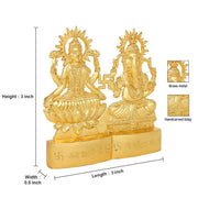 Crafts of India 3 Inches Laxmi Ganesha Idol Statue Murti for Diwali | Temple Decor | Hindu Puja Mandir