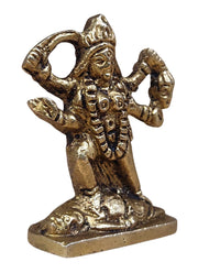 Crafts of India Lord Vishnu Small Brass Statue - Divine Décor, 3-inch Handcrafted Hindu Sculpture for Home Altar and Spiritual Spaces