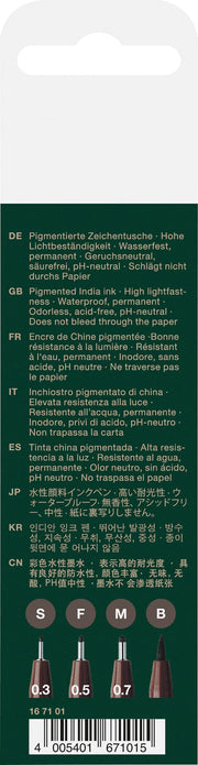Faber-Castell Art & Graphic Pitt Artist Pen India Ink Pen, Black, Wallet Of 4, For Art, Craft, Drawing, Sketching, Home, School, University, Colouring