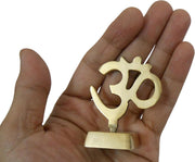 Crafts of India Handcrafted Brass Om/Aum Table Top Decor - Elegant Spiritual Yoga Meditation Symbol for Home or Office