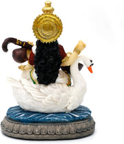 Indian Gifts Item Saraswati Statue - 5.5”H Saraswati Puja Diwali Gifts Pooja Vasant Panchami Home Office Temple Mandir Altar Yoga Studio Meditation Room Decor India Wedding Housewarming