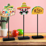 3 Pcs Happy Diwali Table Decorations Indian Festival of Lights Wooden Signs for Hindu Deepavali Party Decor (Diwali)