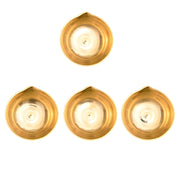 Traditional Brass Leaf Diya for Puja Essential Pooja Article for Aarti Arti Deepak Deepam for Home Temple Décor Accessory Gifts (Leaf Diya)