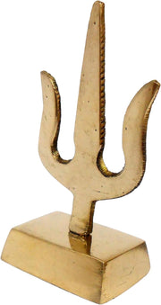 Crafts of India Brass Shiva Trishul Trident Spiritual Hindu Tabletop - 2.5 Inches