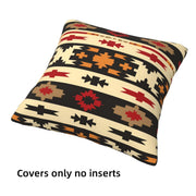 HOSTECCO Aztec Tribal Cushion Covers 45x45 cm Pack of 4 Ethnic Geometric Cushion Cases Western Decorative Pillow Cases for Sofa Bed