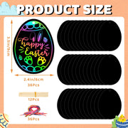 JULMELON 36 PCS Diwali Crafts, Rainbow Scratch Art DIY Scratch Paper Cards Magic Color Diwali Gifts Arts and Craft Kits Bulk Happy Diwali Party Favors School Activities Games