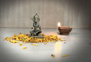 Crafts of India Lord Vishnu Small Brass Statue - Divine Décor, 3-inch Handcrafted Hindu Sculpture for Home Altar and Spiritual Spaces