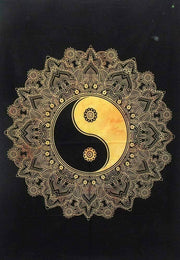 AVA Collections Tapestry Multicoloured Wall Hanging Psychedelic Tapestries Indian Cotton Poster Picnic Sheet Wall Decor Blanket Wall Art Hippie Bedroom Décor (Purple, Meditation Yoga)