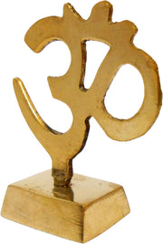 Crafts of India Handcrafted Brass Om/Aum Table Top Decor - Elegant Spiritual Yoga Meditation Symbol for Home or Office