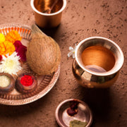 Shubhkart Copper Kalash Indian Lota for Festival Puja 8.5 x 8.5 cm (Medium)