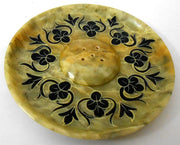 Crafts of India Soapstone Floral handcarved Incense Holder for Yoga Meditation Hold 5 Incense Sticks