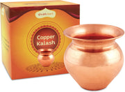 Shubhkart Copper Kalash Indian Lota for Festival Puja 8.5 x 8.5 cm (Medium)
